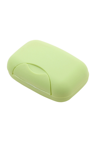 Choice حاوية صندوق صابون محمول للسفر باللون الأخضر، ملحقات الحمام والمنزل، صناديق صابون بلاستيكية مع غطاء صغير/كبير