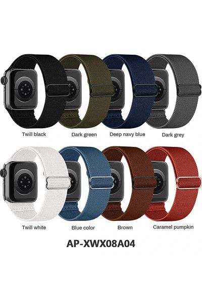Choice 42 44 45 49 مم AP-XWX08A04 8 حزم من السوار المتوافق مع Apple Watch 38 40 41 42 44 45 49 مم، قابل للتعديل