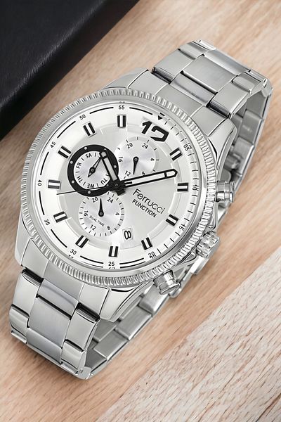Ferrucci Fcf.14474fm.05 Men's Silver-white Color Wrist Watch and Bracelet Zmfer143