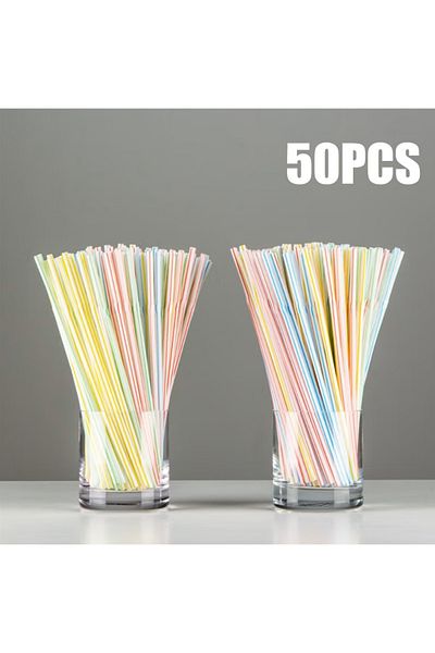 Choice Stripe-50PCS 50-1000Pcs Drinking Straws Colorful & Black rietjes Flexible Wedding Party Supplies Dri