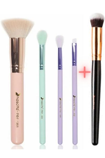 nascita Basic Makeup Brush Set Nasbrushset 77 + Nascita Oval Structure Concealer Brush Nasbrush 136