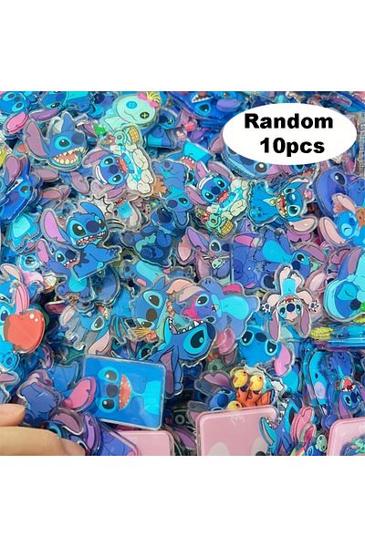 Choice random 10pcs 10/50 Pieces Random Disney Stitch Diy Handmade Patch Acrylic Animation Stitch Pendant P