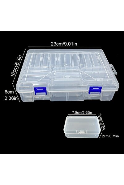 Choice صندوق تخزين بلاستيكي شفاف من 19 شبكة 10/19/24/30 شبكة، خرز DIY، طلاء م...