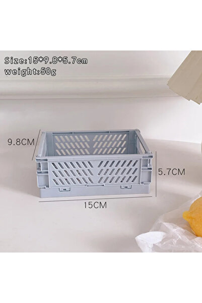 Choice Blue 6 Color Organizing Storage Baskets Case Folding Student Desktop B...