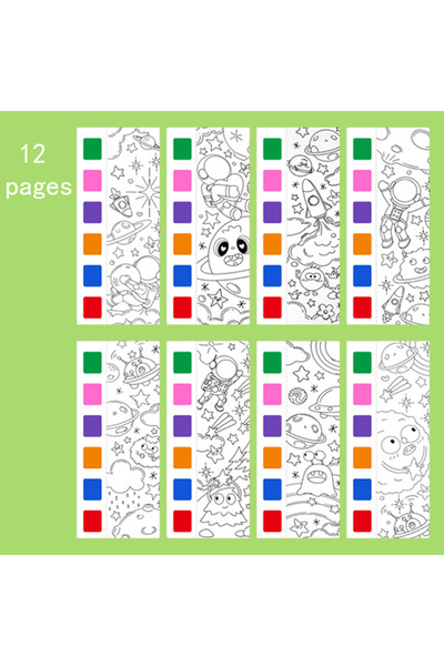 Choice كتاب تلوين رائد فضاء للأطفال مكون من 12 صفحة، ورق رسم وتلوين، تلوين لل...