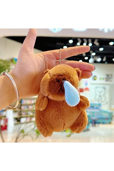 Choice 10-13cm Kawaii Capybara Plush Simulation Animals With Stretchable Nasal Mucus Cute Capibara Fluffty