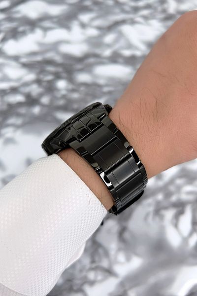 Ferrucci All Functions Active Men's Wristwatch Steel Strap Black Zmfer075