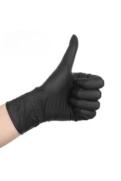 Choice S Black-100pcs 20/50/100pcs Disposable Black Nitrile Gloves For Household Use Latex Free Powder Free