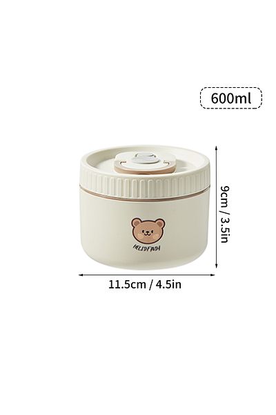 Choice Off White 600ml Worthbuy 304 Stainless Steel Insulated Lunch Box Fruit Salad Food Container Microwav