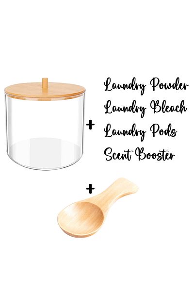 Choice clear-B 900ml Laundry Powder Container Box with Lid Laundry Room Organizer to Storage Laundry Pods/S