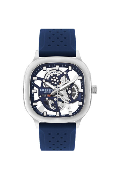 Lee Cooper ساعة لي كوبر للرجال بمينا أزرق داكن وسوار من الجلد - LC07973.399