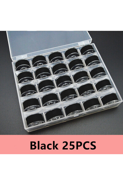 Choice Black 25Pcs 25/36 Colors Set Bobbin Thread Polyester Thread Spools Sew...
