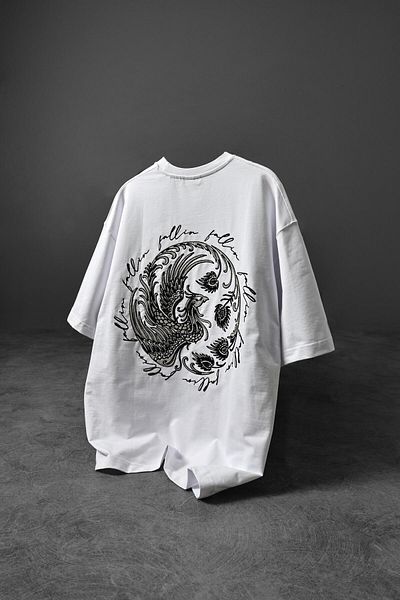 Slatra Ανδρικό μπλουζάκι με κέντημα Fallin Oversize