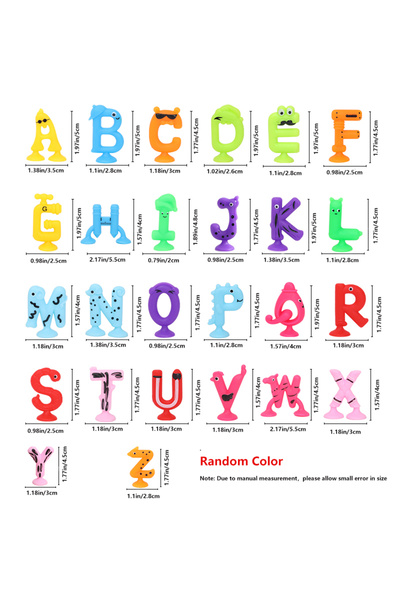 Choice 26pcs Numbers Letters Suction Cup Toys For Kids, Sensory Sucker Toys, ...