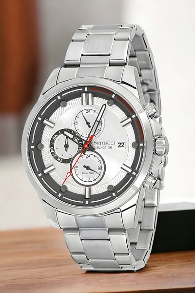 Ferrucci men's Silver-white Colored Wristwatch - Fcf.13853fm.04 Bracelet Zmfer132