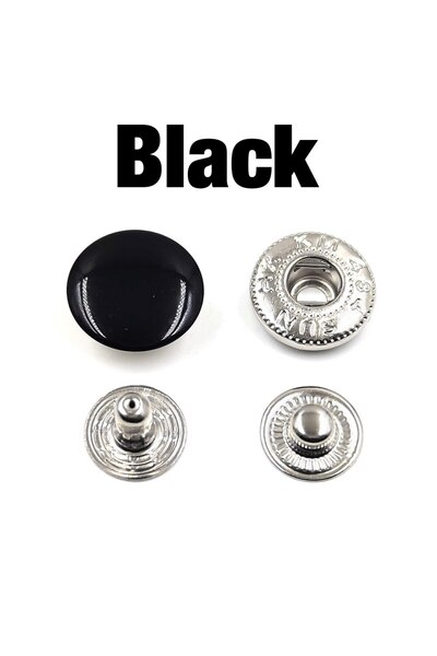 Choice5 12.5mm Black 50 Sets 655/633/831 Metal Snap Fasteners Snaps Button Pr...