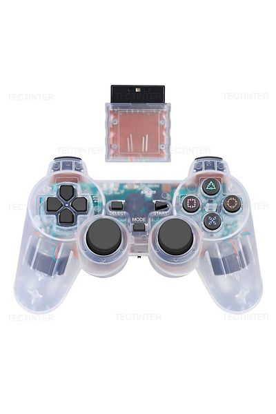 TECTINTER White Wireless Controller For PS2/PS1 Gamepad Dual Vibration Shock For Sony Playstation 2 Joypad Joy