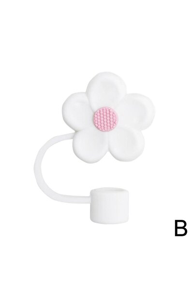 Choice غطاء قش أبيض لكوب ستانلي، غطاء قش لطيف متوافق مع كوب سعة 30 و40 أونصة ...