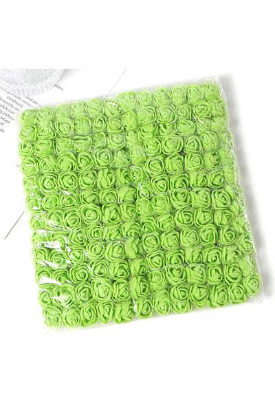 Choice Green 144Pcs Mini Rose Artificial Flowers Bouquet 7.5cm Foam Fake Flowers Wedding Decoration for Hom