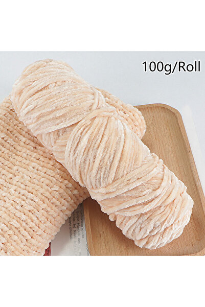 Choice 03 خيوط مخملية ذهبية من الشنيل، خيوط وشاح دافئة ناعمة، خيوط منسوجة يدويًا، خيوط كروشيه محبوكة يدويًا، قماش