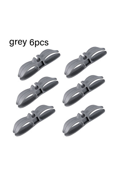 Choice رمادي - 6 قطع لفافات أسلاك تخزين المطبخ، منظم أسلاك الطاقة الثابت بدون...