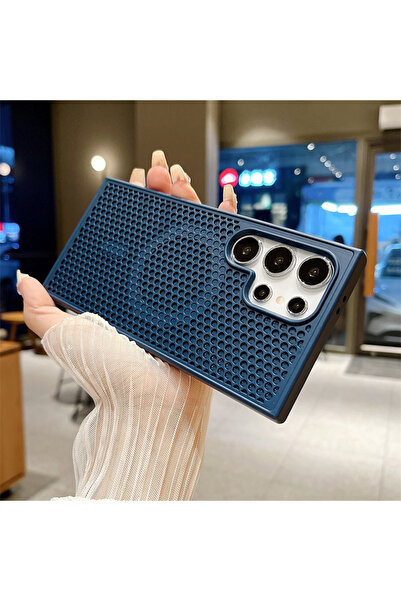 Choice غطاء مغناطيسي ماج سيف لهاتف سامسونج S22 ألترا، لون أزرق داكن، لتشتيت ا...