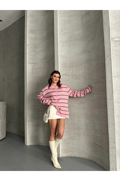 Elilook Cardigan cu dungi pentru damă