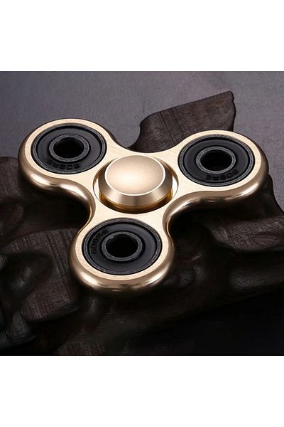 Choice Gold Aluminum Alloy Plating Fidget Spinner Metal Alloy R188 Mute Bearing Drawing Process Hand Spinne