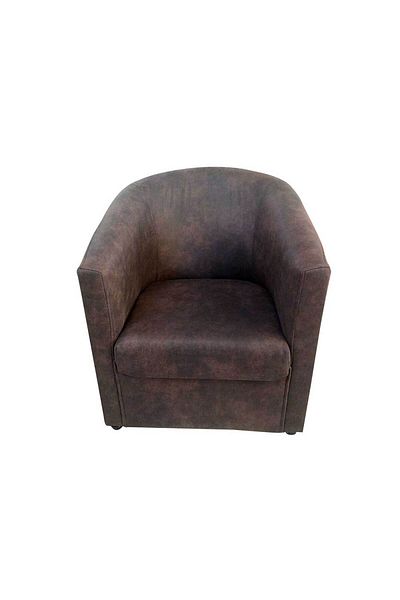 Homelux Shell armchair, 60X70X70 cm, faux leather upholstery, Preston brown, wood
