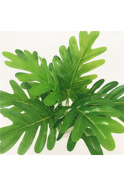 Choice Green G348B Artificial Turtle Back Leaf High Grade Simulation Of Fake Flowers 18 Fork Turtle Back Le