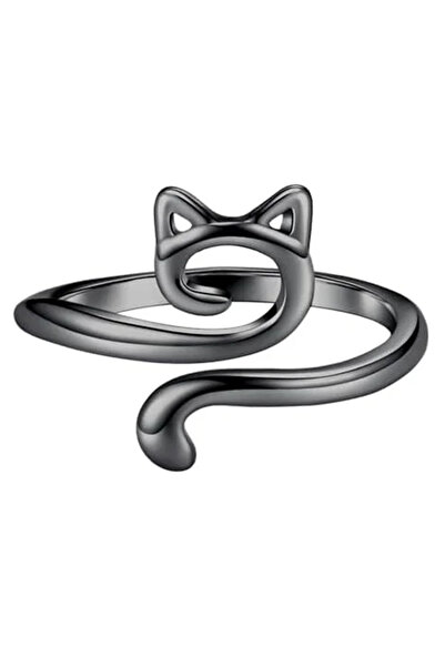 Choice حلقة قطة لطيفة ذات شد كروشيه قابل للتعديل باللون الأسود، حلقة خطاف كرو...