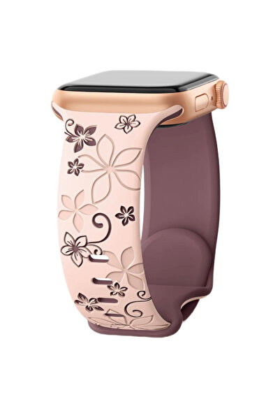 Choice حزام منقوش وردي أحمر نبيذي مقاس 42 مم 44 مم 45 مم 49 مم لساعة Apple Wa...