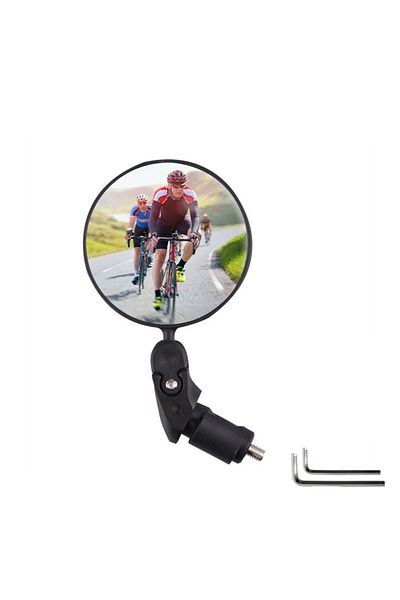 Choice 02 2PCS Universal Bicycle Rearview Mirror Adjustable Rotate Wide Angle Cycling Handlebar Rear View M