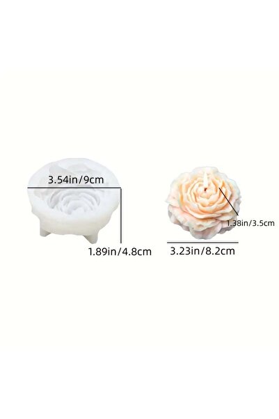 Choice style 2 1PC Peony Flower Silicone Mold For Handmade Soap Candle Making...