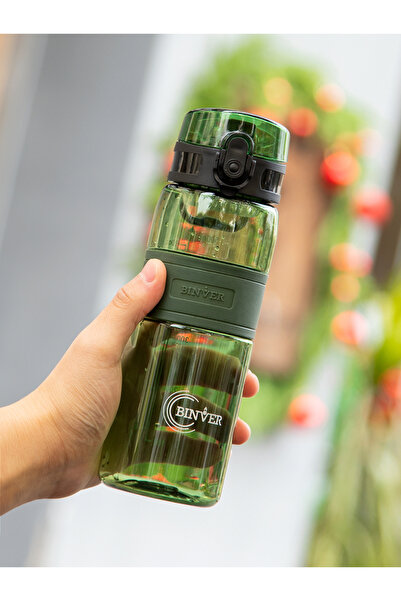 Choice زجاجة مياه رياضية خضراء سعة 500 مل، كوب بلاستيكي محمول مانع للتسرب مع ...