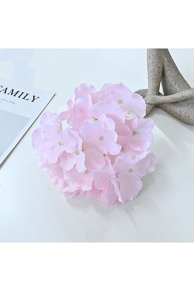 Choice Pink 10pcs Silk Hydrangea Heads Artificial Flowers Heads With Stems For Home Wedding Decor