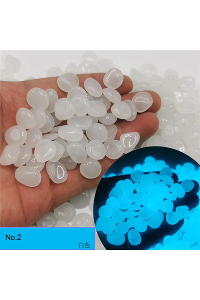 Choice 100 قطعة من الصخور المضيئة، أحجار مضيئة للحديقة، ديكور حوض السمك على الرصيف.