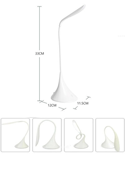 Ecuy Dokunmatik Masa Lambası - Akrobatik Kitap Okuma & Ders Çalışma Lambası, Pilli Ve Kablolu Kullanım