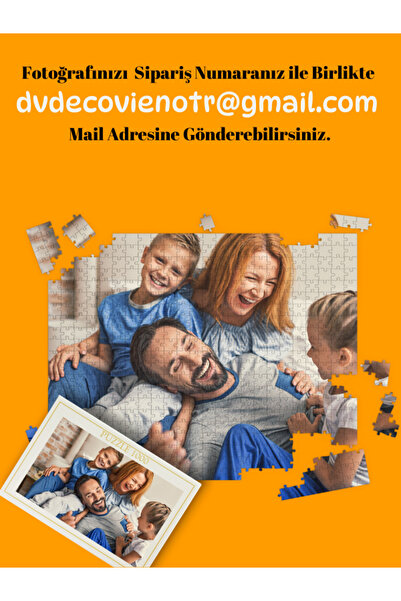 DECOVIENO 1000 Parça Kişiye Özel Fotoğraf Baskılı Kişiselleştirilmiş Fotoğraflı Puzzle (68CM X 48CM)
