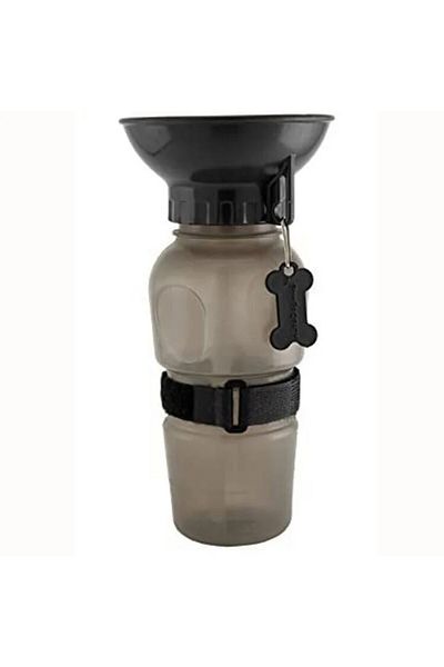 Choice Grey 1pc Portable Dog Water Bottle Food and Water Container Storage for Dogs Travel Drinking Bowls F