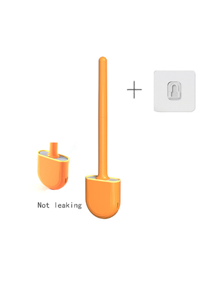 Choice فرشاة مرحاض معلقة على الحائط باللون البرتقالي من style2 مع حامل فرشاة ...