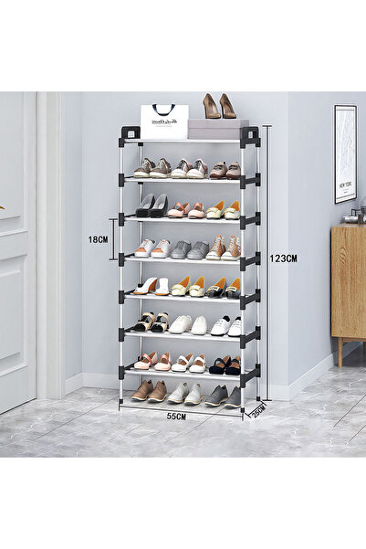 Choice خزانة أحذية بسيطة متعددة الطبقات مقاومة للغبار باللون الأسود من 3 إلى ...