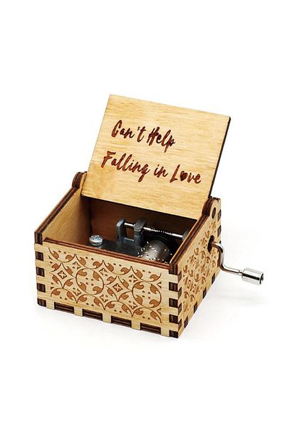 Jurassic Park Fall in love HOT Wooden Hand Crank Black Jurassic Park Music Box Children's Holiday Gifts Christmas
