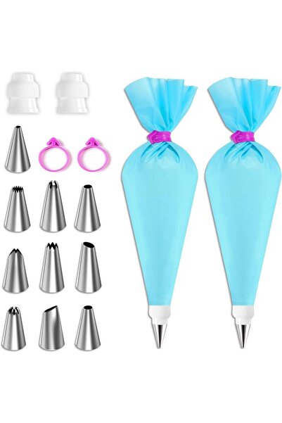 Choice7 F07-16P Silicone Piping Bags and Tips Set Cake DIY Decorating Kit wit...