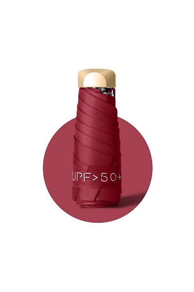 Choice Burgundy Flat 50% Off Sun Protection Parasol, Women's Sun Umbrella, Anti-uv, Sunny And Rainy Dual-us