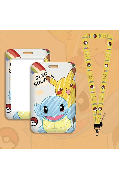 Miniso 1pcs A56 Anime Pokemon Lanyard For Key Neck Strap Lanyard Card Id Badge Holder Squirtle Key Chain Ke