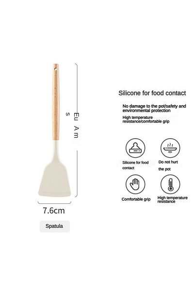 Choice Spatula 3psc set of silicone spatulas and spoons for household high-temperature cooking cooking spat