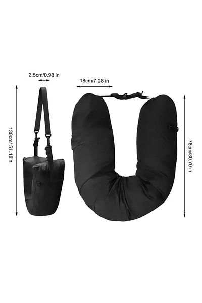 Choice Waterproof 2 zipper Fillable Travel Neck Pillow Case Carryable Pillowcase Storage Bag Airplane Cushi