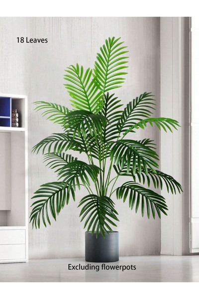 Choice 18 ورقة كبيرة 70-120 سم شجرة نخيل صناعية كبيرة نباتات بلاستيكية على شك...
