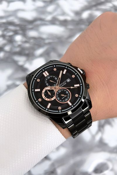 Ferrucci Men's Wristwatch Steel Strap Functions Active Black Zmfer072
